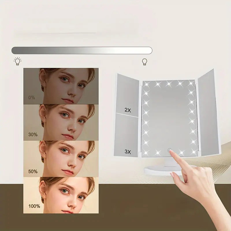 Foldable LED Cosmetic Mirror