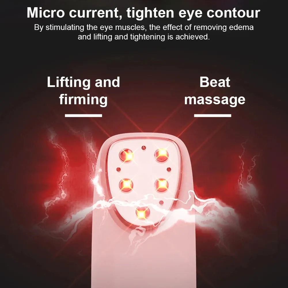 RF EMS Red Light Electric Eye Face Vibration Massager