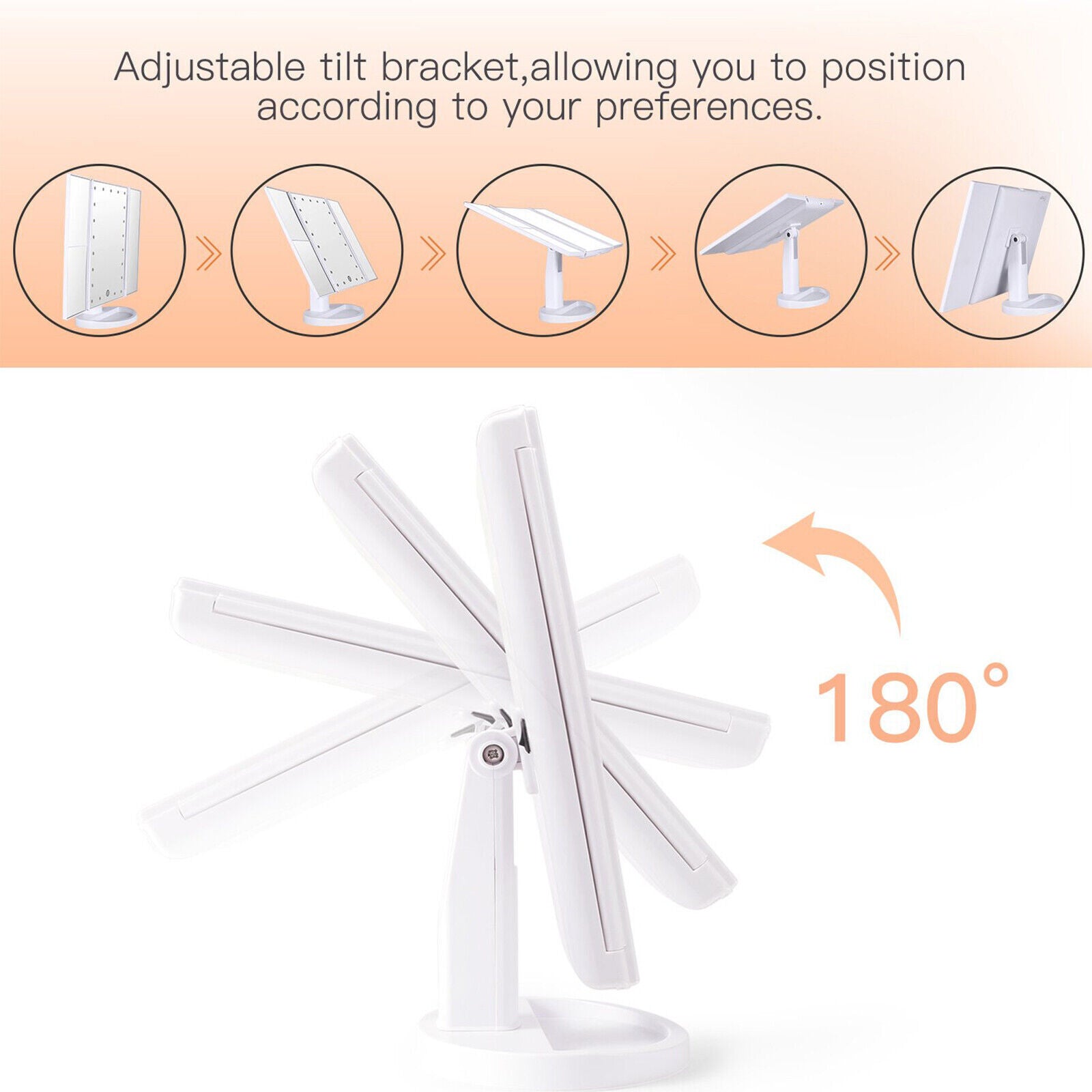 Foldable LED Cosmetic Mirror